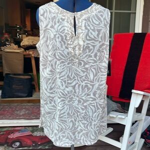 INC Women’s Sleeveless Beaded Top